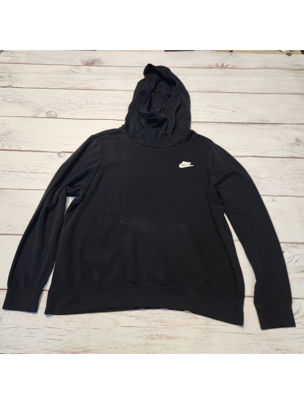 Nike Black Hoodie Sweatshirt High Neck XL